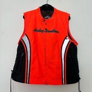 Harley-Davidson Bold Orange and Black Riding Vest